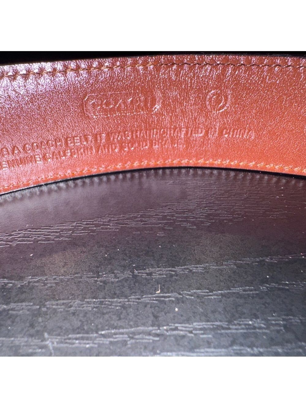 Coach Leather Dress Belt Men’s-34 - Picture 2 of 3